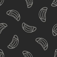 doodle masks seamless pattern background