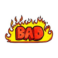 flaming bad sign N4