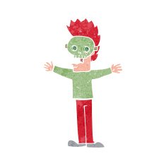 cartoon man in spooky mask N2