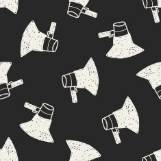 Doodle Megaphone seamless pattern background N6