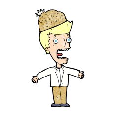 cartoon man wearing winter hat N33