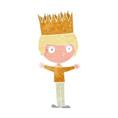 cartoon person wearing crown N25