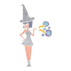 cartoon halloween witch N17