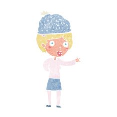 cartoon woman wearing winter hat N34