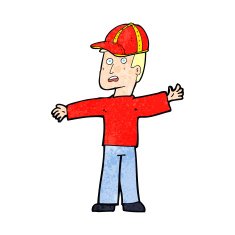 cartoon man wearing cap N2