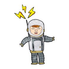 cartoon space man N8