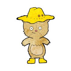 cartoon bear in hat N43