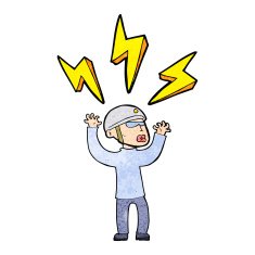 cartoon stressed out cyclist man N2