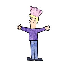 cartoon man in paper hat N2