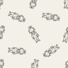 Doodle Nurse seamless pattern background