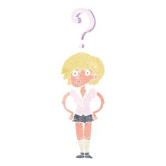 cartoon confused woman N6