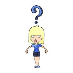 cartoon confused woman N8