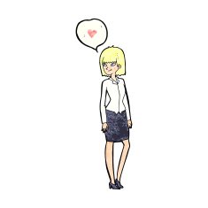 cartoon woman in love N52