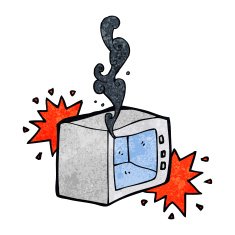 Cartoon exploding microwave N3 free image download