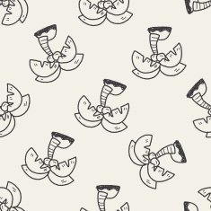 doodle palm seamless pattern background N2