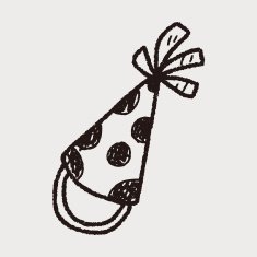 doodle party hats N11