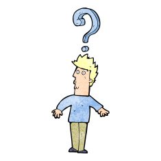 cartoon confused man N12