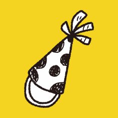 doodle party hats N14