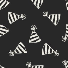 doodle party hats seamless pattern background