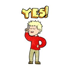 cartoon man saying yes N4