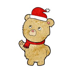 cartoon christmas teddy bear N12