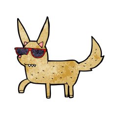 cartoon cool dog N2