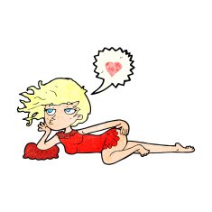cartoon woman in night wear N2