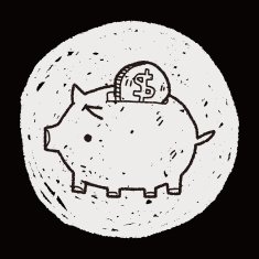 doodle pig money bank N11