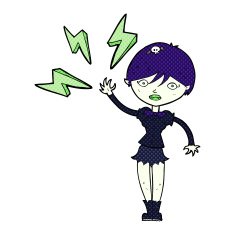cartoon halloween vampire girl N19
