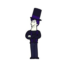 cartoon spooky vampire N17