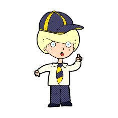 Cartoon School Boy N11