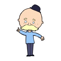 cartoon man in bowler hat N6