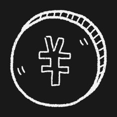 doodle Renminbi money coin N4