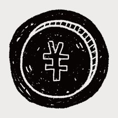 doodle Renminbi money coin N6