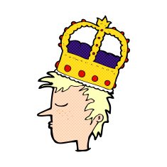 cartoon person wearing crown N37