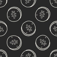 doodle Renminbi money coin N8