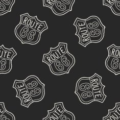 doodle road sign seamless pattern background N6