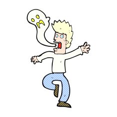cartoon ghost leaving man N3