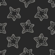 Starfish doodle seamless pattern background N2