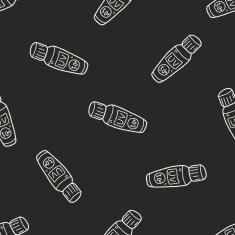 sunscreen doodle seamless pattern background N2