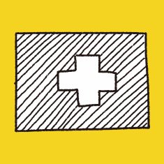 Switzerland flag doodle N6
