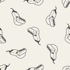 Doodle Scanner seamless pattern background