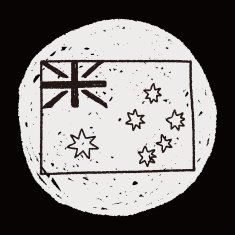 australia flag doodle N5