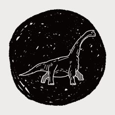 Brontosaurus dinosaur doodle N6