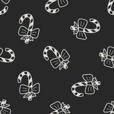 candy cane doodle seamless pattern background