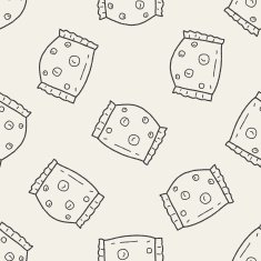 candy doodle seamless pattern background N9