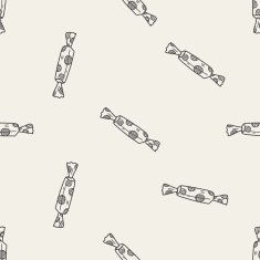 candy doodle seamless pattern background N10