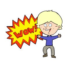 cartoon amazed man N10