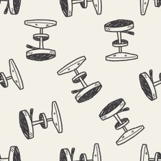chair doodle seamless pattern background N9