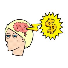 thinking of ways to make money cartoon N3